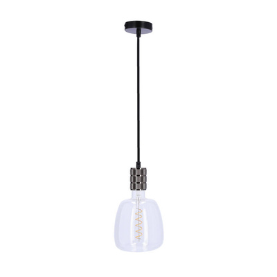 Black metal sling pendant lamp E27 31-04901