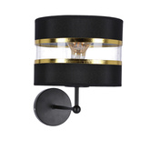 Andy Lampe Wandleuchte schwarz 1X40W E27 Lampenschirm 21-06134