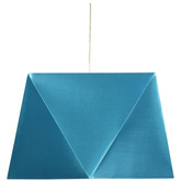 Lampa wisząca Hexagen z abażurem turkusowa pojedyncza do salonu E27