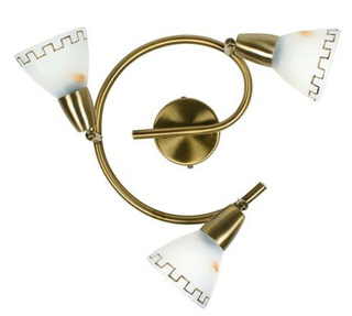 Plafoniera Candellux 98-89925 Parnas spirala 3X40W E14 patinata