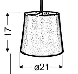 SHADE FOR MILONGA E27 BLACK / SILVER CENTER