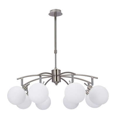 Lampe suspendue Ghost satin 8x40w g9 abat-jour blanc 38-14764