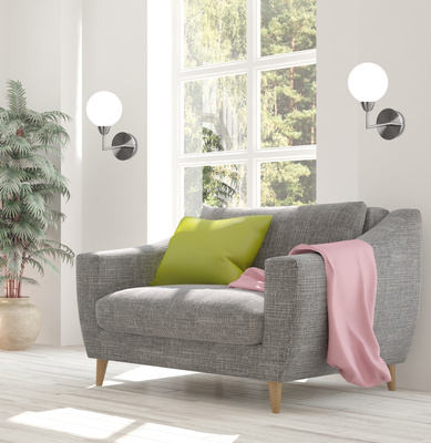 Logos lamp sconce satin 1x25w g9 white shade