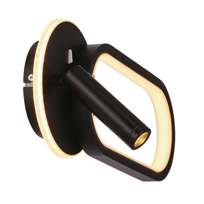MONET wall lamp oval black 13W LED 3000K 4000K 6000K white shade 22 35691