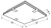 Ceiling Lamp Candellux Rhapsody 10-30306 Ceiling E27 Square