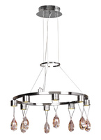 Pendant lamp LED chrome crystals Prisma 38-26064
