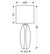 Lampa gabinetowa biurkowa biała Palma 2 Candellux 41-79978
