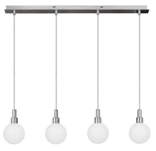 Lampa suspendata crom / bila alba 4 Maldus 34-01474