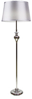 PRIMA LAMPADAIRE CHROME 1X60W E27 ABAT-JOUR ARGENT