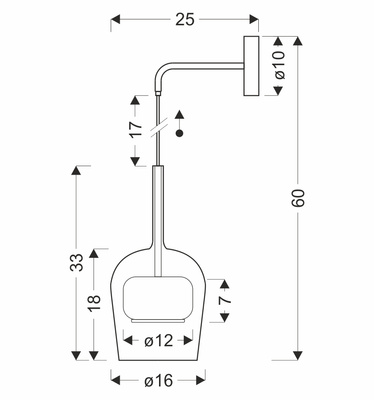Wandleuchte Glaxi Glas Schirm transparent gelb für Schlafzimmer 1xGX53
