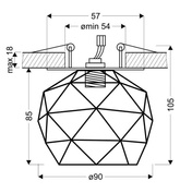 Plafonnier doré SK-89 2284194