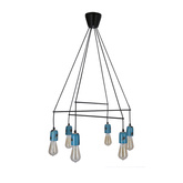 Vider Hängelampe schwarz 6x40w e27