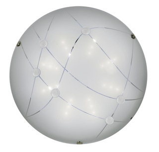Plafon LED Duca kwadratowy 30 cm 3000K bezbarwny metal szkło