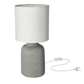Lampa de masa noptiera gri ceramica Iner Candellux 41-79886