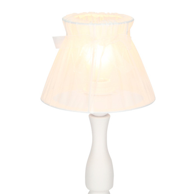 Nachttischlampe weißer Organza-Lampenschirm 40W E27 Zefir Candellux 41-73815