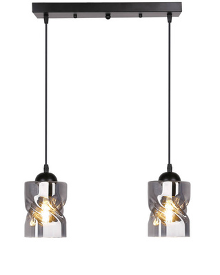 Lampa suspendata neagra/banda fum 2xE27 Felis 32-00132