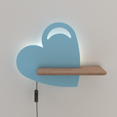 Wandleuchte LED 5W Kinderlampe Regal Herz blau Herz Candellux 21-84576