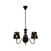 Schwarze Kronleuchter-Hängelampe 3xE14 Batley Ledea 50203105
