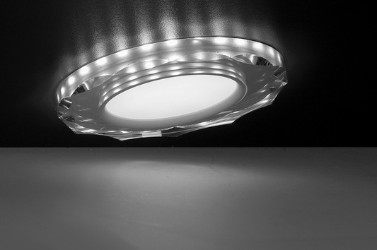 Plafonnier Oeillet Candellux Ssp-25 Ch/Tr+Wh 8W Led 230V Anneau Led Blanc
