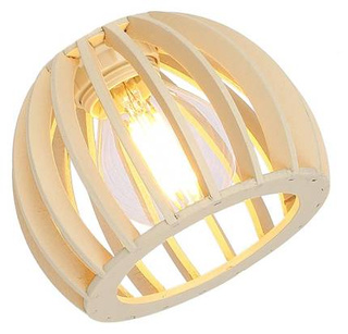 Abat-jour en bois beige E14 Atarri 71-69849