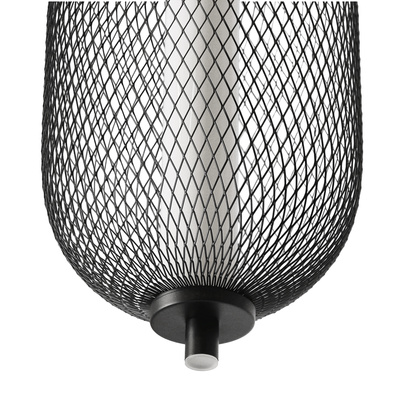 Hanging wire lamp PUMA with elongated shade 15 x 30 cm designer lamp over table LED 3000K