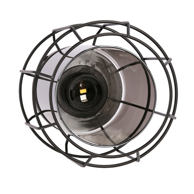 Plafonnier Jonera noir 1X40 E27 abat-jour fumé 31-08404