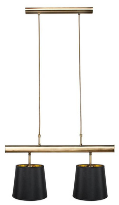Hanging lamp patina double black lampshade 2x60W Milonga Candellu 32-53558