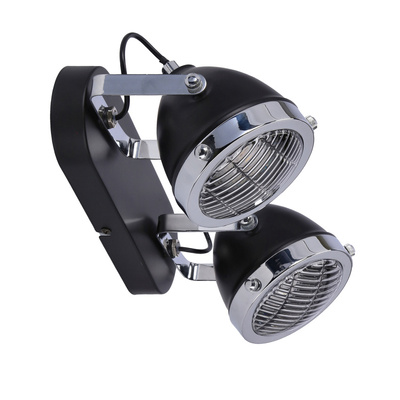 Crazy ceiling lamp black strip 2x15w gu10 colorless lampshade