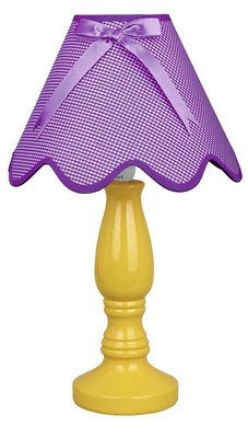 Lampe de chevet en céramique jaune-violet 60W E27 Lola Candellux 41-84378