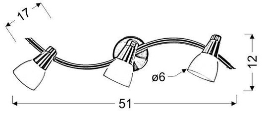 Wall lamp strip 3X40W G9 nickel chrome white SELIA 93-69993