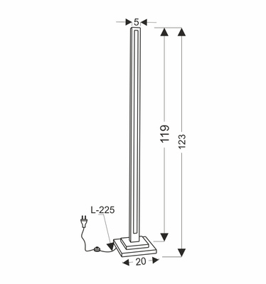 Lampa podłogowa drewniana LED 35W 4000K neutralny Rodney Apeti A0003-510