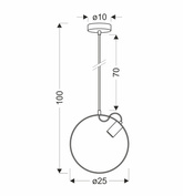 Hanging lamp white metal Nexo Ledea 50101198