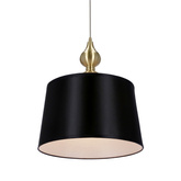 Prima gold pendant lamp gold satin E27 black 31-09241