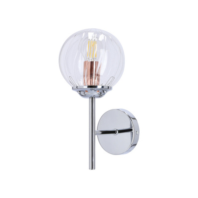 Wall lamp single chrome glass shade Best 21-67234