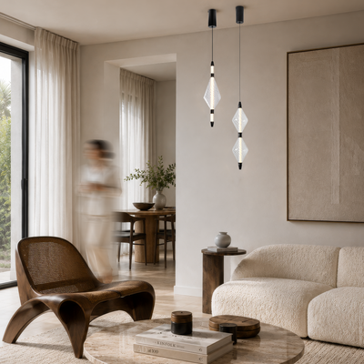VITA lampa wisząca czarny 7,5W LED 2700K klosz bezbarwny