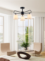 Plafonnier en métal noir et blanc Morley Ledea 50203091