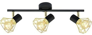 Deckenleuchte Candellux Verve 93-68248 Strip 3xE14 Schwarz Gold Lampenschirm