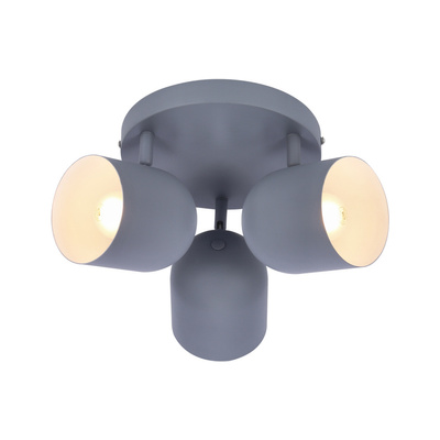 Lampa sufitowa 3xE27 szara 32cm AZURO 98-63236