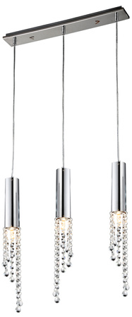 Lampa sufitowa wisząca chromowa ciepły LED 3x3W Duero Candellux 33-25272-Z