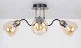 Ceiling lamp black/gold smoked 3xE27 Unica 33-00880