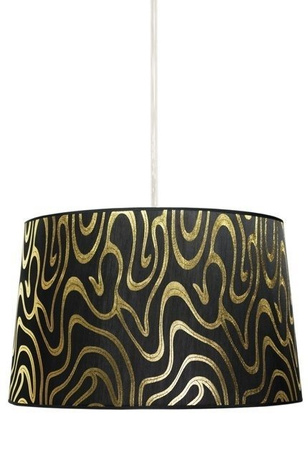 Lampa wisząca z abażurem Tiger klasyczna miedź złota pojedyncza E27