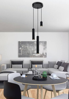 Lampe suspendue plaque noire 3x25W Tubo 33-79084