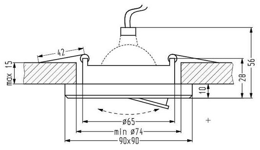 Plafoniera din sticlă transparentă cu ochi pătrat SSU-13 Candellux 2263069