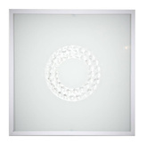 Plafonnier carré en verre blanc LED 16W 4000K 29x29cm Lux Candellux 10-64486