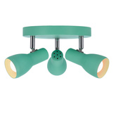 Lampa sufitowa Picardo plafon regulowany 3-punktowy metalowy zielony E14