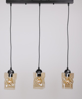 Suspension noir/bande ambre 3xE27 Felis 33-00187