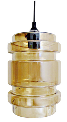 Hanging ceiling lamp glass amber 60W E27 Decorado Candellux 31-36643-Z
