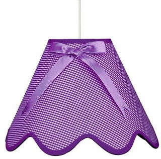 Lampa wisząca z abażurem Lola klasyczna fioletowa do sypialni