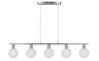 Hängelampe Chrom Kugelschirm 5xG9 Oden 35-03270