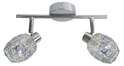 Plafonnier Candellux 92-56194 Bande dorée 2X40W G9 chrome violet